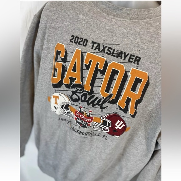 2020 GATOR BOWL Taxslayer TENNESSEE INDIANA Crew Football College Sweatshirt L - Picture 6 of 15